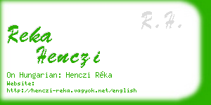 reka henczi business card
