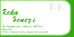 reka henczi business card